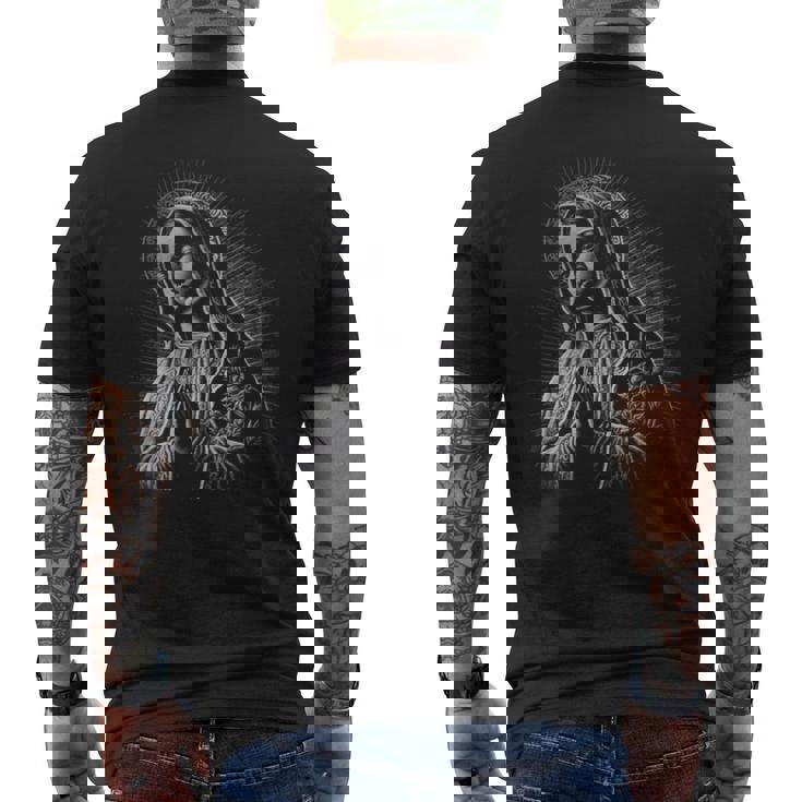 Holy Mary 神の聖母マリア 携帯電話ケース メンズTシャツ バックプリント