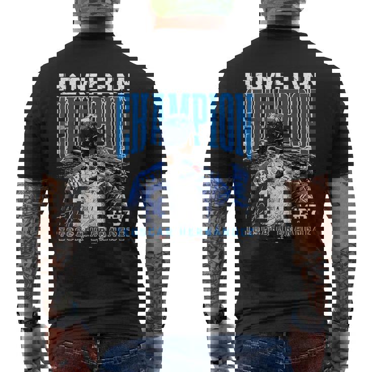 Home Run Champion Teoscar Hernandez Los Angeles Mlbpa メンズTシャツ バックプリント