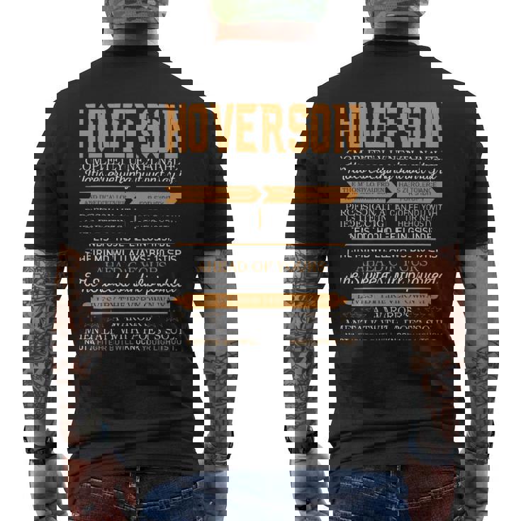 Hoverson Completely Unexplainable Notices Everything But Won’T Say It Name Men's T-shirt Back Print