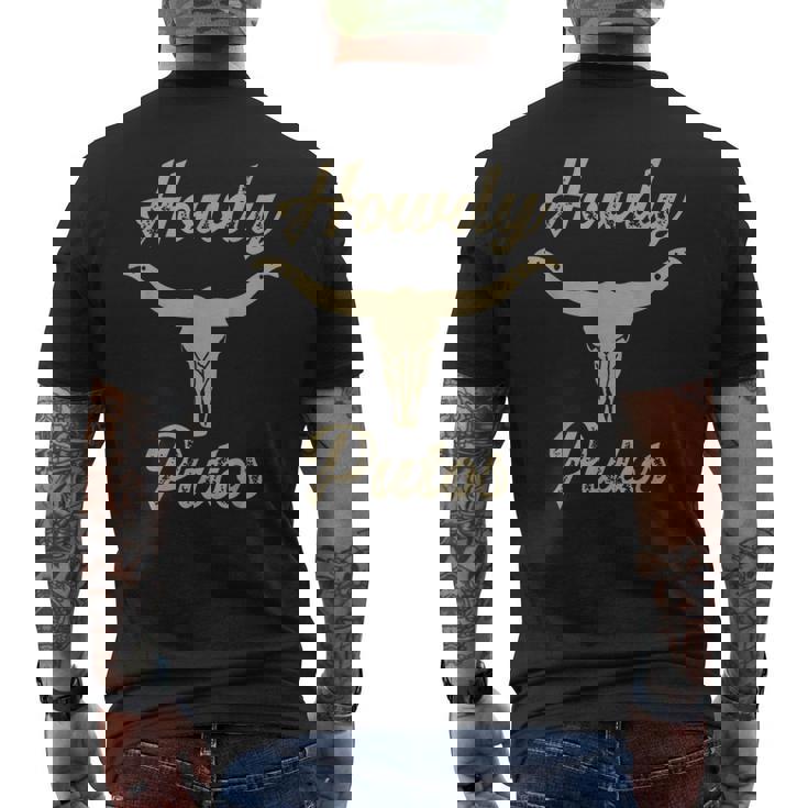 Howdy Putos Bull Skull Country Cowboy Western Men's T-shirt Back Print