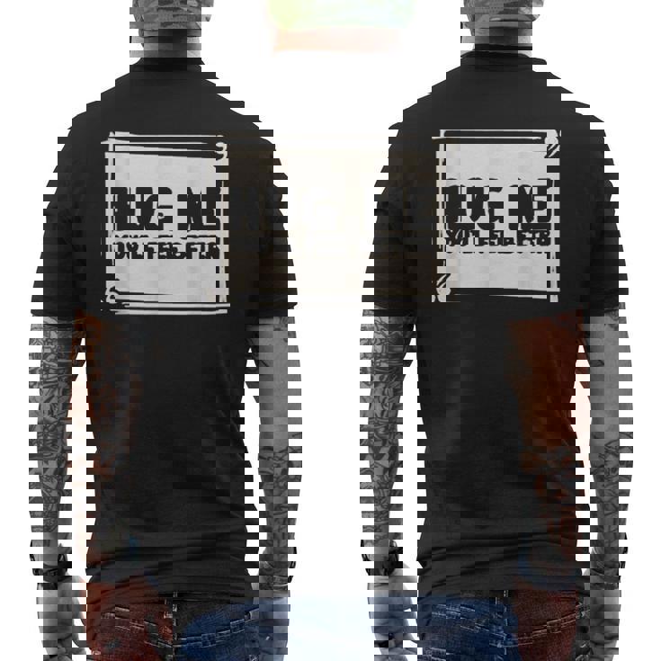 Hug Me シャツ You Will Feel Better Free Hugs メンズTシャツ バックプリント