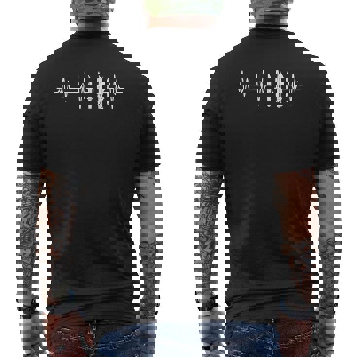 Hunting Knives 心拍ナイフ メンズTシャツ バックプリント