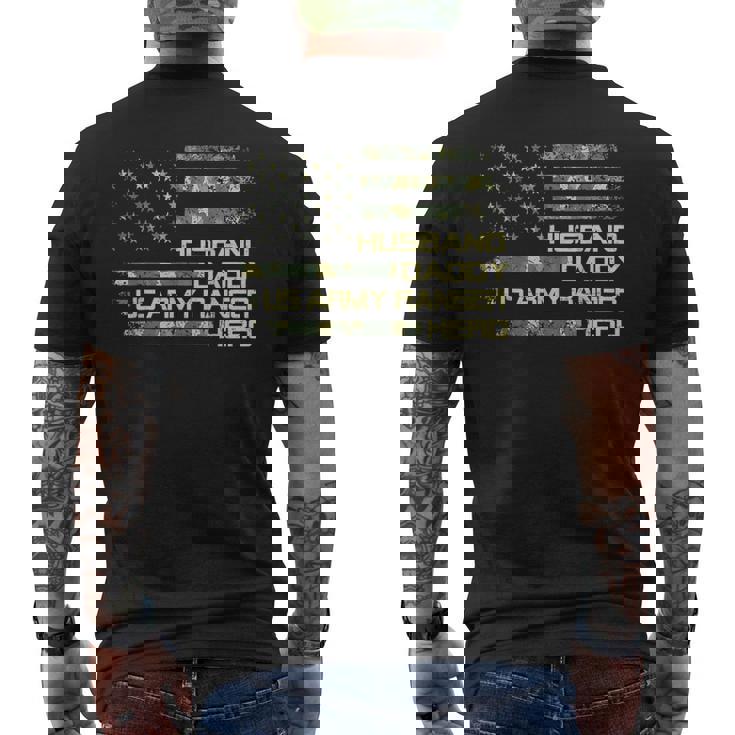 メンズ Husband Daddy Us Army Ranger Hero Flag Usa 迷彩 メンズTシャツ バックプリント