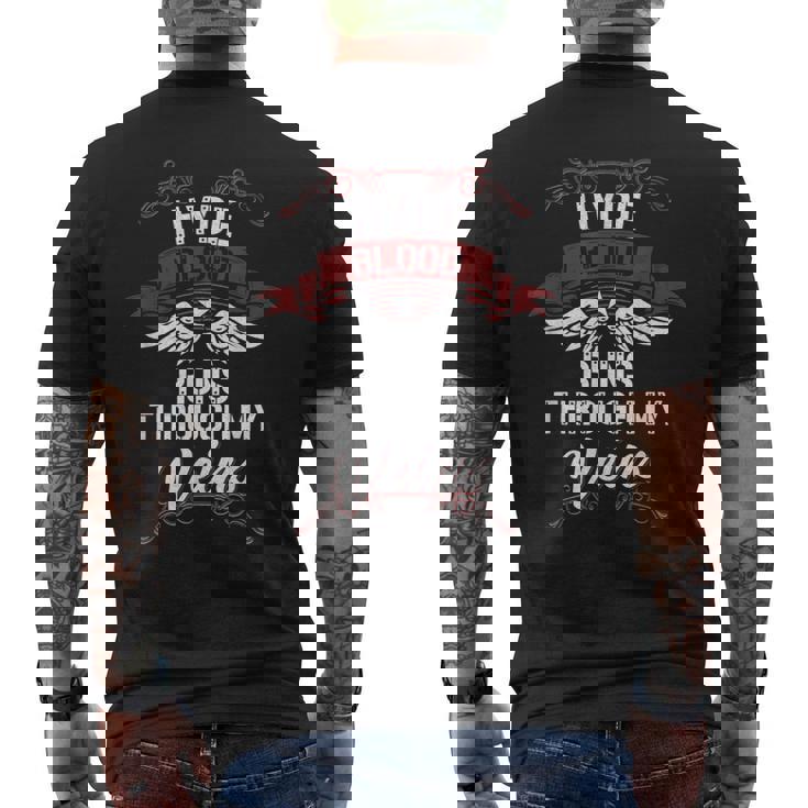 Hyde Blood Runs Through Myeins 苗字 Family メンズTシャツ バックプリント