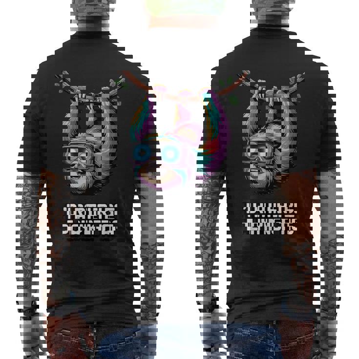 I'd Rather Be Playing Tag メンズTシャツ バックプリント