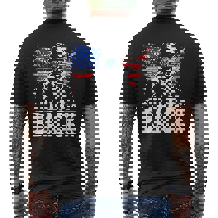 I'll Be Back Trump 2024 アメリカ大統領選挙トランプ メンズTシャツ バックプリント