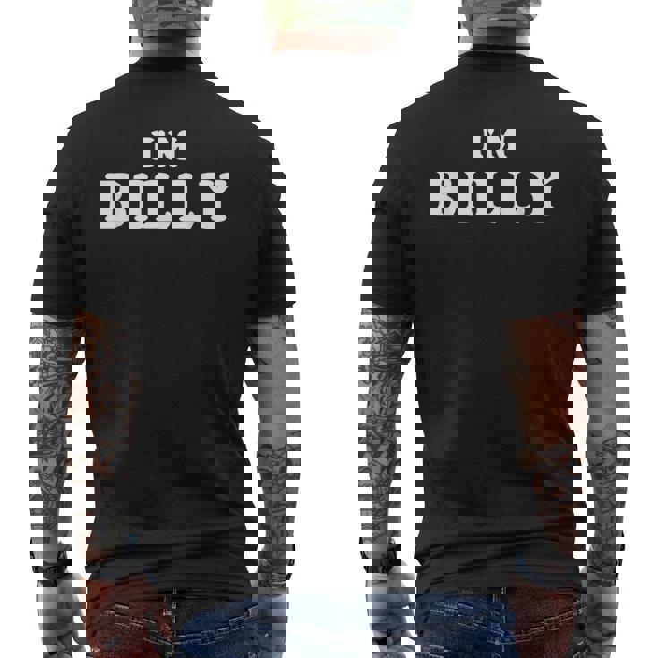 I'm Billy 私はビリーです I Am Billy メンズTシャツ バックプリント