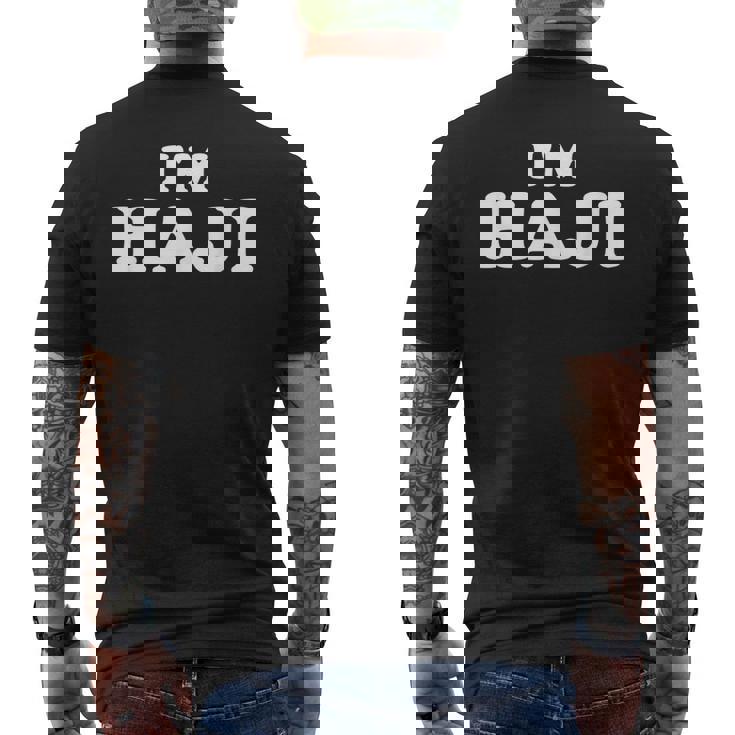 I'm Haji、My Name Is Haji、I Am Haji、パーソナライズ メンズTシャツ バックプリント