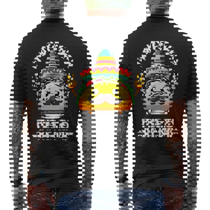 I'm Into Fitness Fit'ness Taco In My Mouth ジム おもしろタコス メンズTシャツ バックプリント