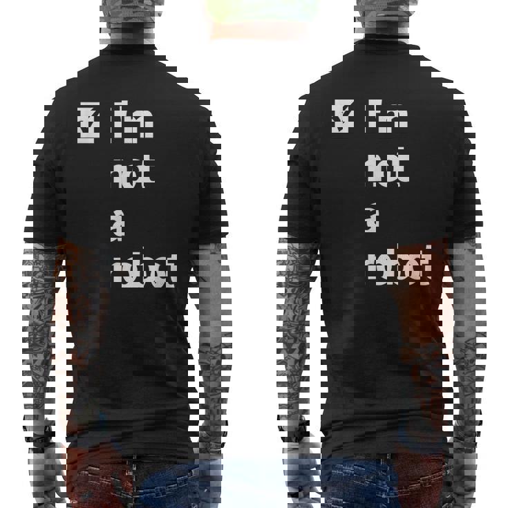 I'm Not A Robot Ai 人工知能ゲーマー メンズTシャツ バックプリント