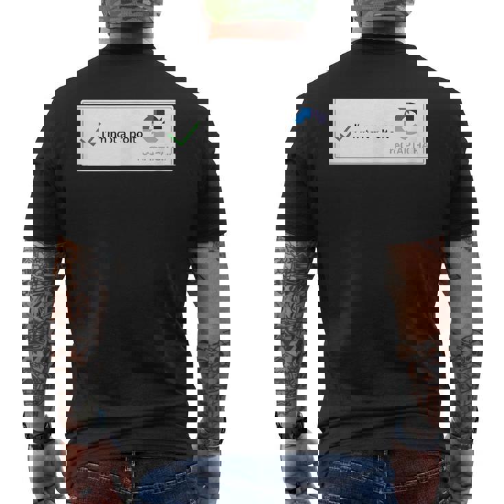 I'm Not A Robot Web Internet Quiz Question メンズTシャツ バックプリント