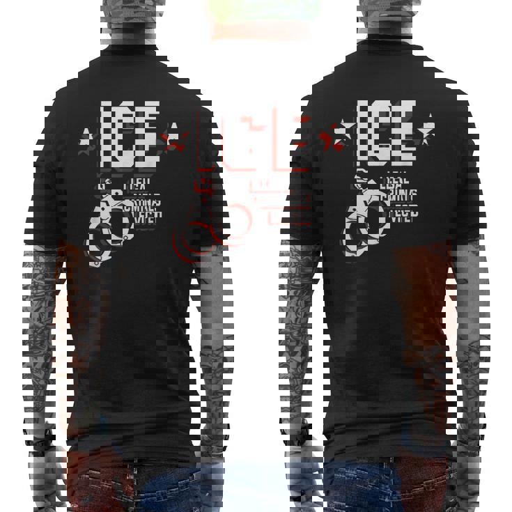 Ice Illegal Criminals Evicted Men's T-shirt Back Print