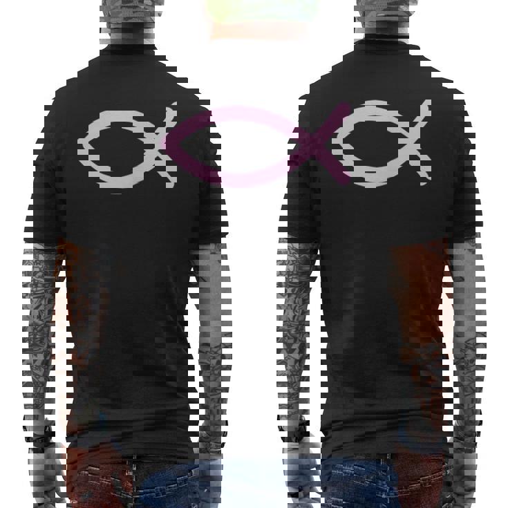 Ichty Fishymboltシャツ-クリスチャンtシャツ-イエス メンズTシャツ バックプリント