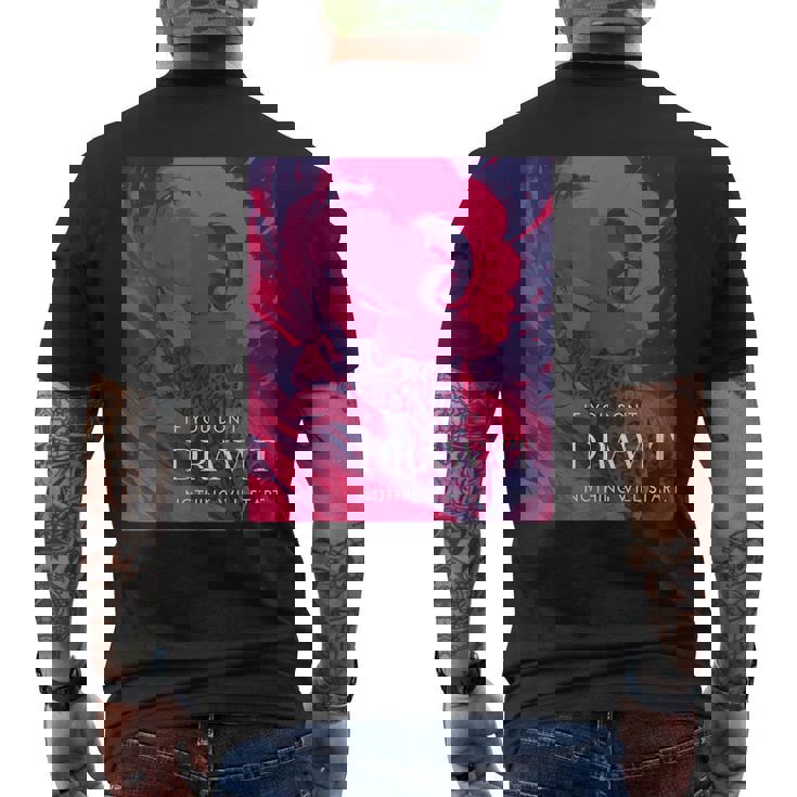 If You Don't Draw It Nothing Willtart メンズTシャツ バックプリント