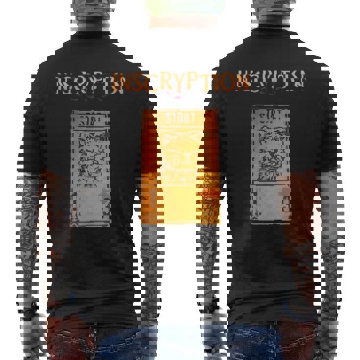 Inscryption 心理ストード カードゲーム ハロウィン 怖い メンズTシャツ バックプリント