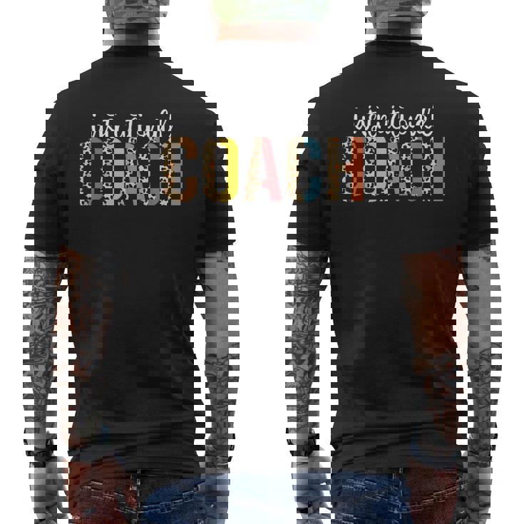 Instructional Coach ヒョウ柄 新学期 メンズTシャツ バックプリント