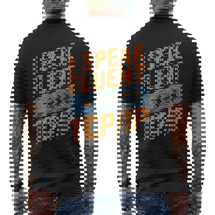 Ipeak Fluent TcpIp テクニカルサポートヘルプデスク メンズTシャツ バックプリント