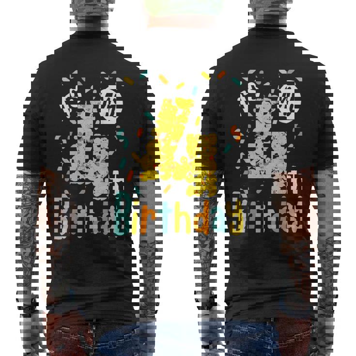 It's My 4Th Birthday ラバーダック 幼児 4歳の誕生日 メンズTシャツ バックプリント