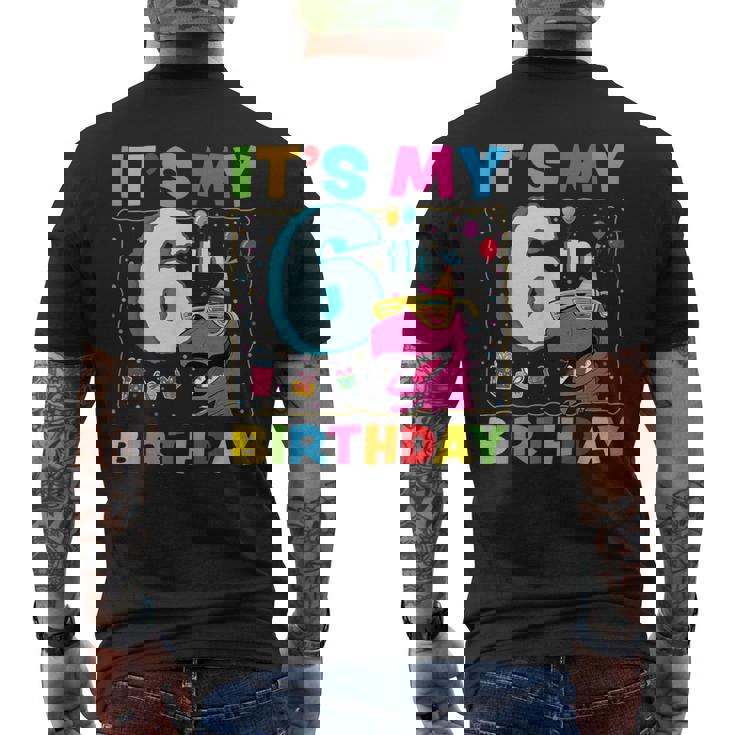 It's My 6Th Birthday Happy 6Ix Year T-Rex 恐竜 面白い メンズTシャツ バックプリント