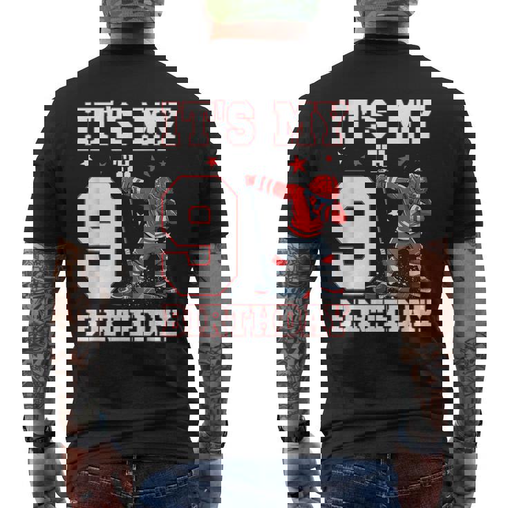 It's My 9Th Birthday 男の子 アイスホッケー ダビング 9歳 メンズTシャツ バックプリント