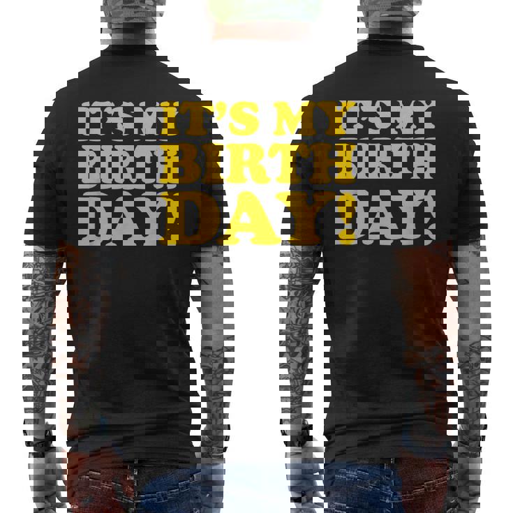 It's My Birthday メンズTシャツ バックプリント