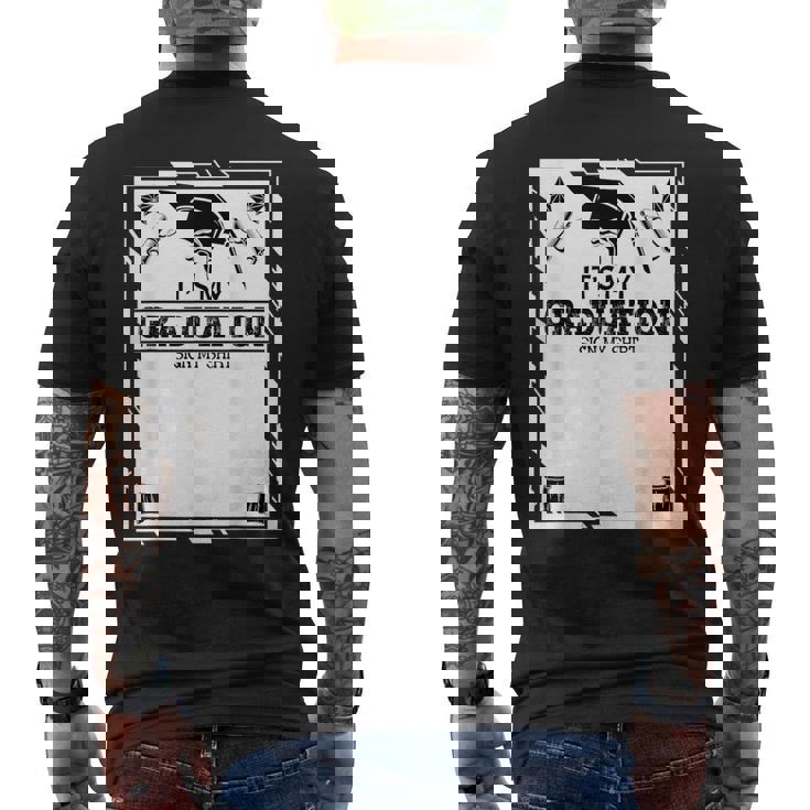 It's My Graduationign My Chool Gradual Grad 2024 メンズTシャツ バックプリント