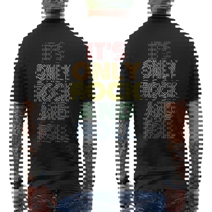 It's Only Rock And Roll ディストレスド ロック コンサート ヴィンテージ 70年代 メンズTシャツ バックプリント