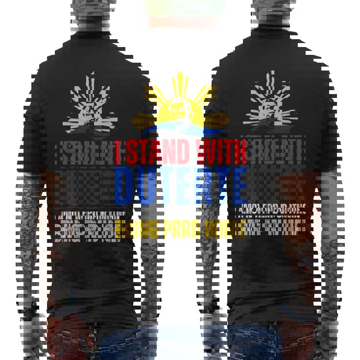 Itand With Digong Duterte Prrd Du30 フィリピン国旗 メンズTシャツ バックプリント