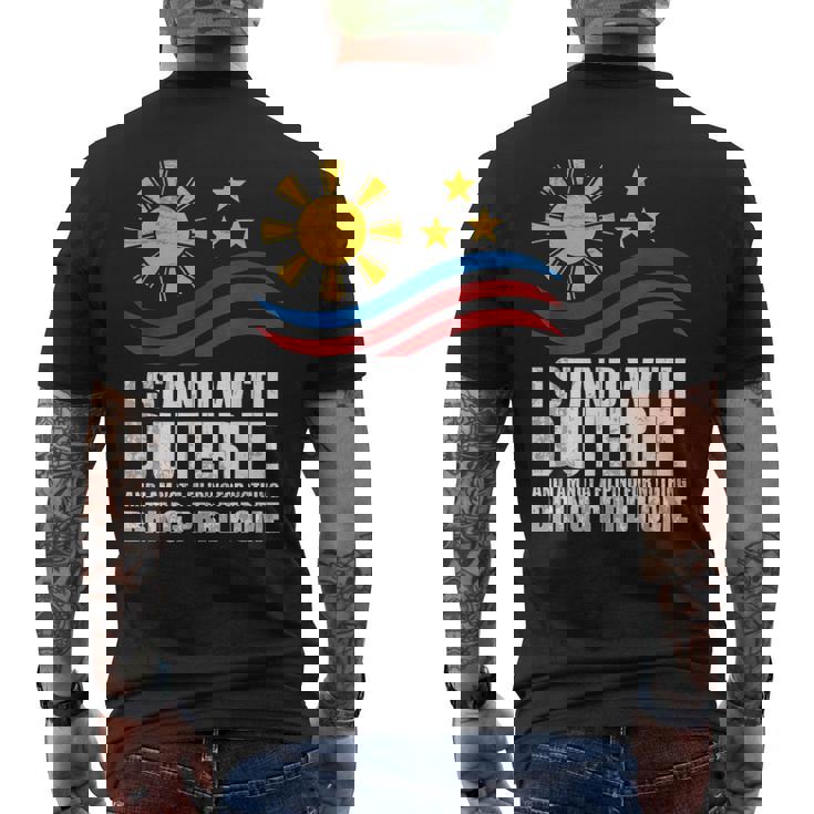 Itand With Duterte フィリピン フィリピン 強い 帰省 メンズTシャツ バックプリント