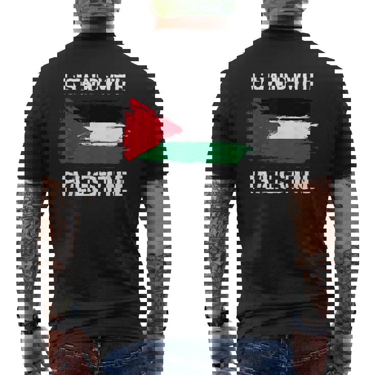 Itand With Palestine ペンダント フリーガザエルサレムモスク メンズTシャツ バックプリント