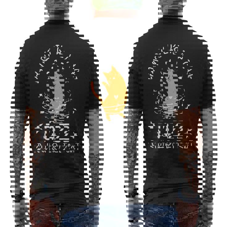 Jazz Dance Cat Jazz メンズTシャツ バックプリント