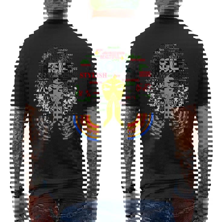 Jazz Funk &Oul アフロレトロヴィンテージミュージック メンズTシャツ バックプリント