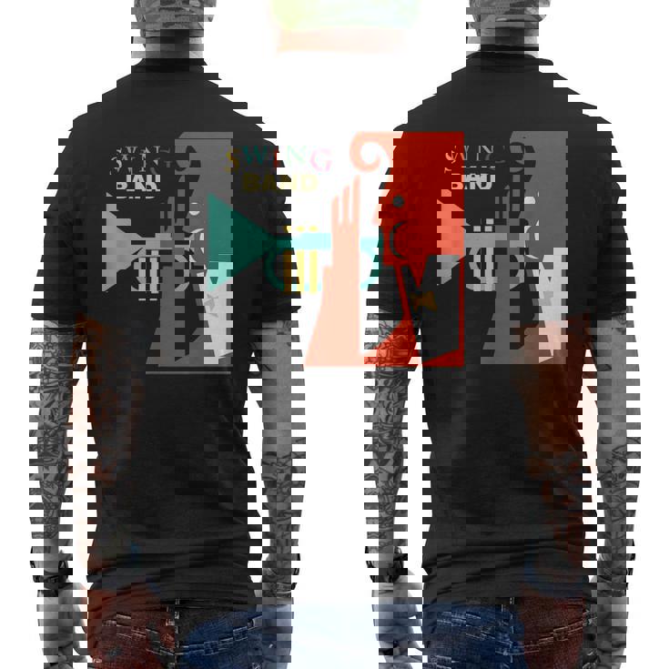 Jazz Music Player スイング バンド レトロ ヴィンテージ 70年代 メンズTシャツ バックプリント