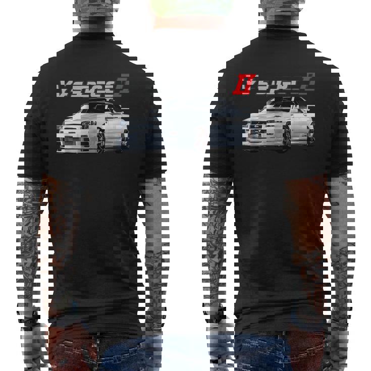 Jdm Car R34-Spec Ii Rb26 スカイライン メンズTシャツ バックプリント
