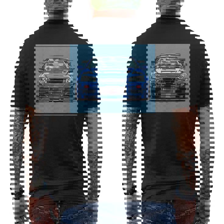 Jdm Gt R カーシーン チューニング スカイライン R34 ドリフト インポート メンズTシャツ バックプリント