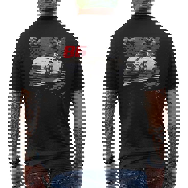 Jdm カー ストリート ドリフト レース Dk 土屋 86 アニメ メンズTシャツ バックプリント