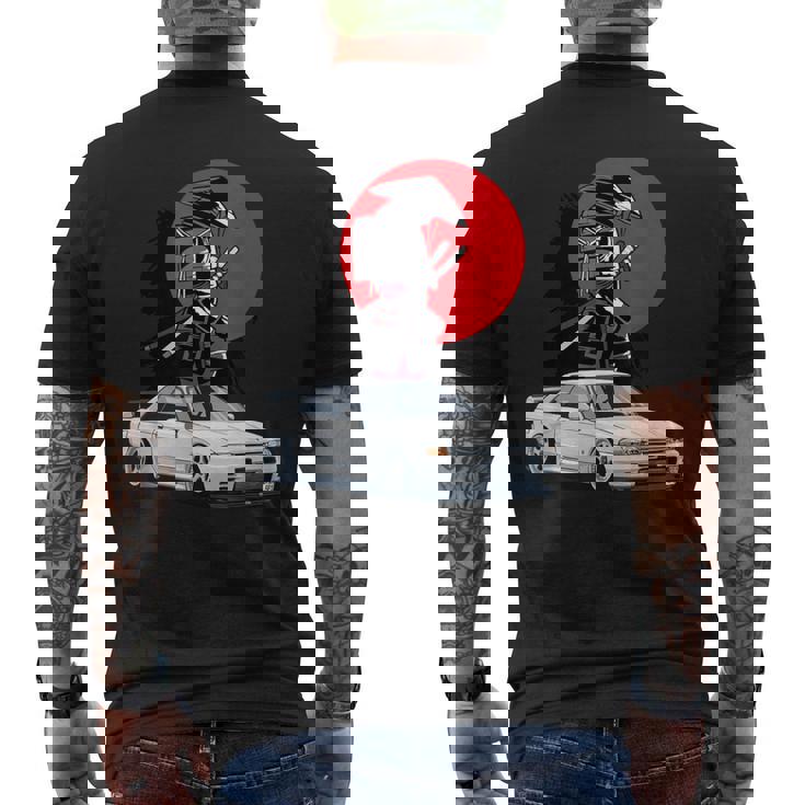 Jdm スカイライン R32 カーチューニング ジャパンサムライドリフト メンズTシャツ バックプリント