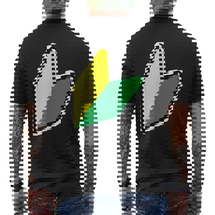 Jdm：Jdmマークビギナードライバー若葉商信社シンボル メンズTシャツ バックプリント