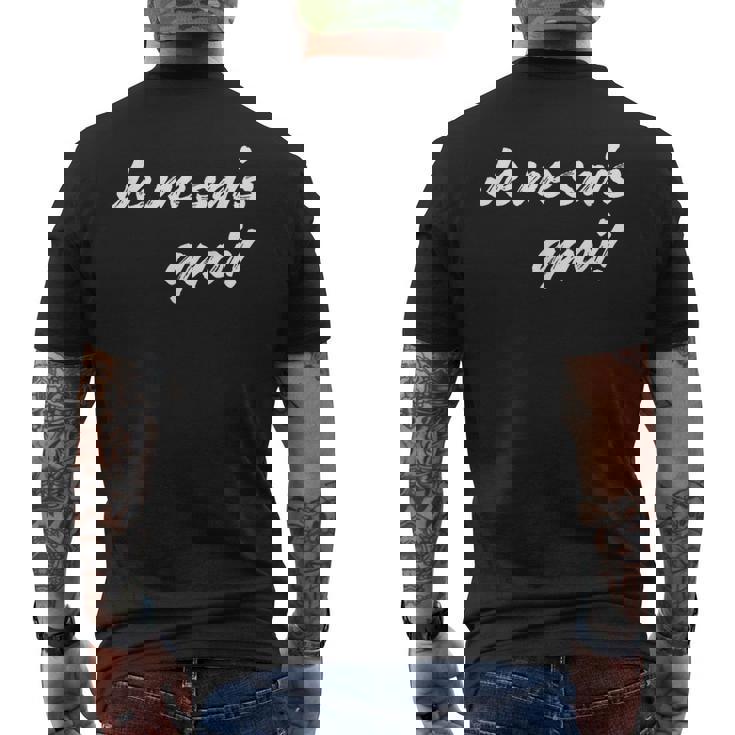 Je Neais Quoi おもしろフランス語引用句 フランス好き。 メンズTシャツ バックプリント