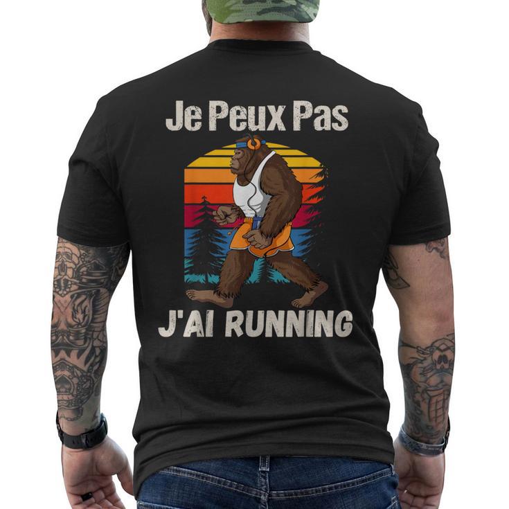 Je Peux Pas J'ai Running Humour Bigfoot Rétro Course À Pied T-shirt imprimé au dos
