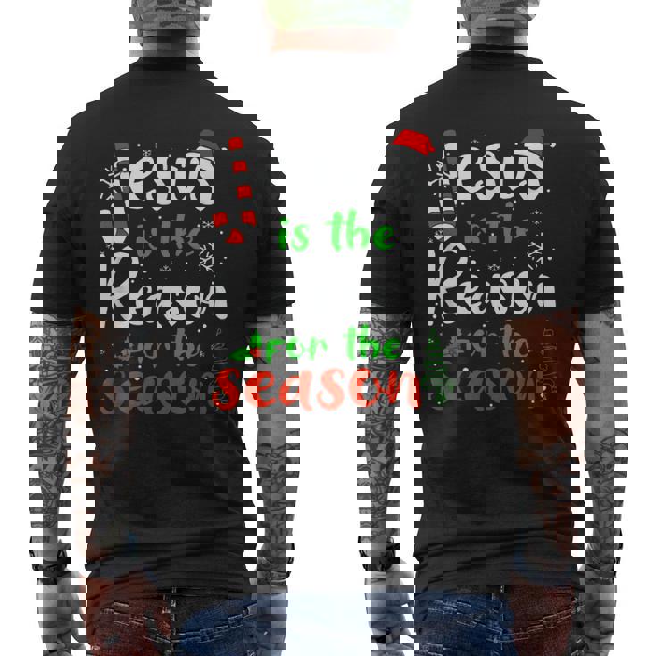 Jesus Is The Reason For Theeason クリスマス 神の信仰 メンズTシャツ バックプリント