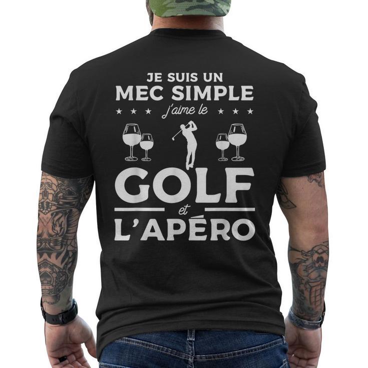 Jeuis Un Mecimple J'aime Le Golf Et L'apéro T-shirt imprimé au dos