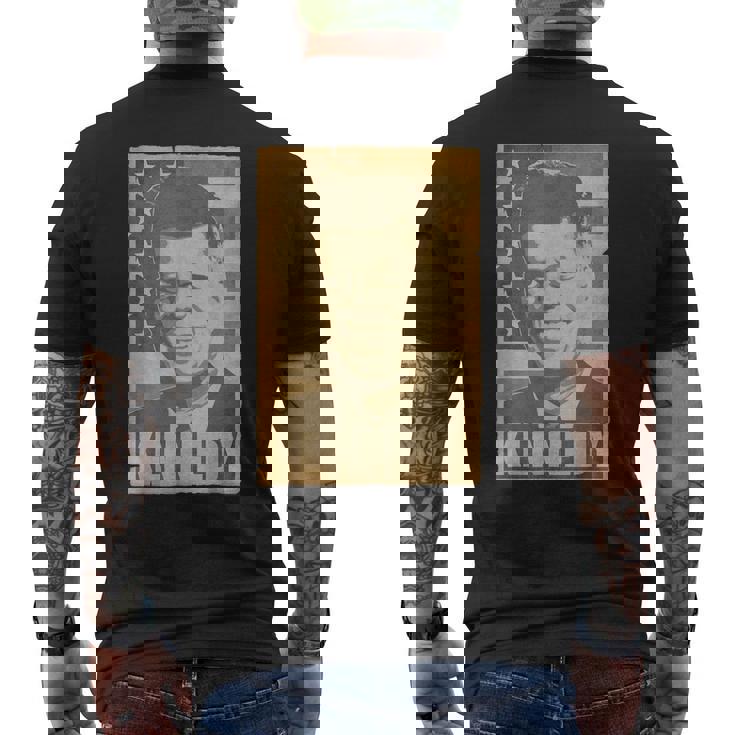 Jfk ジョン・F・ケネディ・トーンポスター メンズTシャツ バックプリント