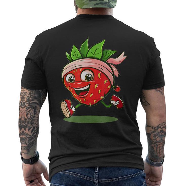 Jolie Fraise Avec Bandeau Pour Les Amateurs Deport Et De Course À Pied T-shirt imprimé au dos