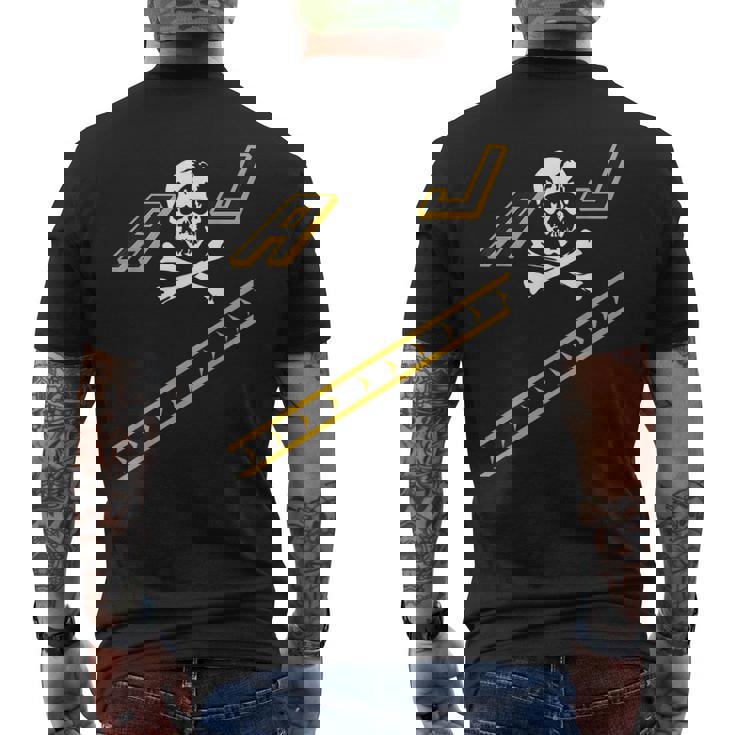 Jolly Rogers F-14 トムキャット 飛行機 テールフラッシュ 海軍航空 メンズTシャツ バックプリント