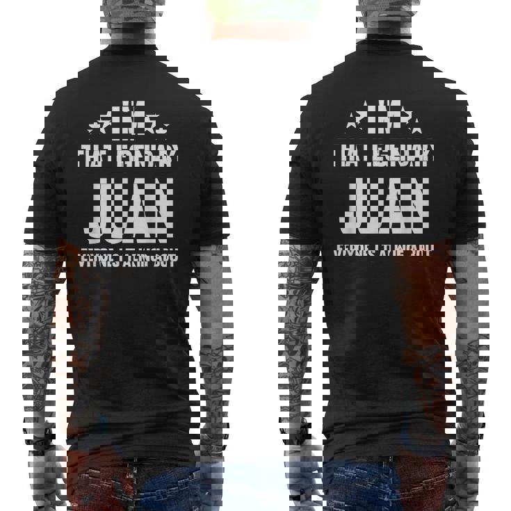 Juan 個人名 I'm That Legendary Juan Juan メンズTシャツ バックプリント
