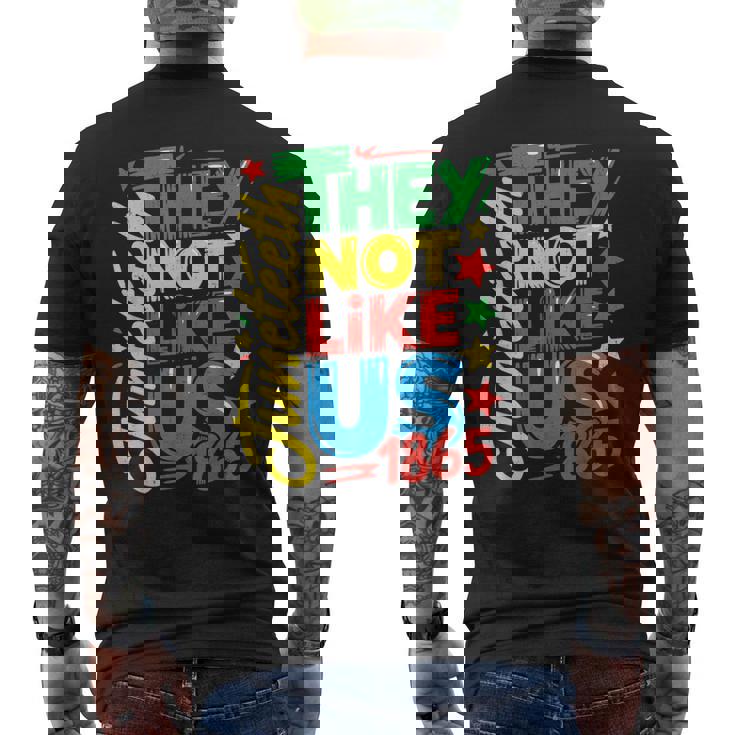 Junenth 1865 Black History Month Black Lives Matter Men Men's T-shirt Back Print