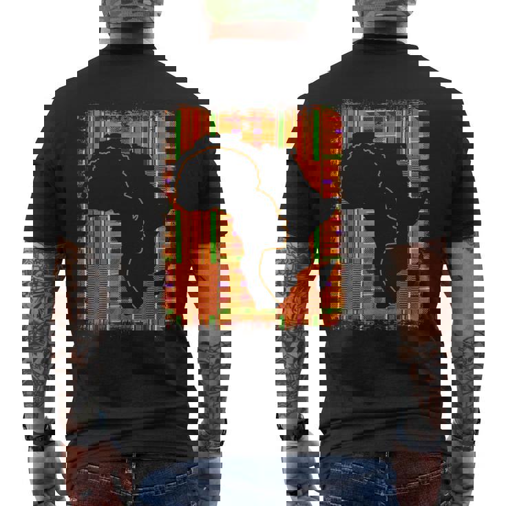 Junenth History Freedom アフリカ地図 ケンテ女王 メンズTシャツ バックプリント