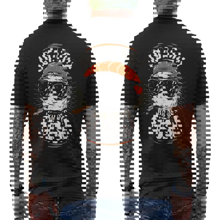 Just A Boy Who Lovesushis ushi Lover キッズ ボーイズ ティーン メンズTシャツ バックプリント