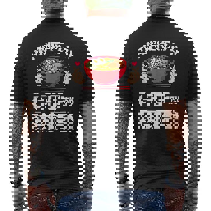 K-Pop And ラーメン 韓国 メンズTシャツ バックプリント